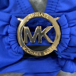 Michael KORS blue bikini halter tie top and hipster bottom size medium EUC